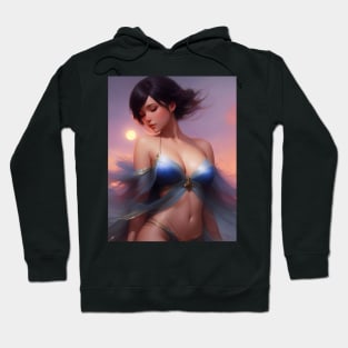 Beautiful painting of sensuous celestial beauty in ethereal shades Hoodie